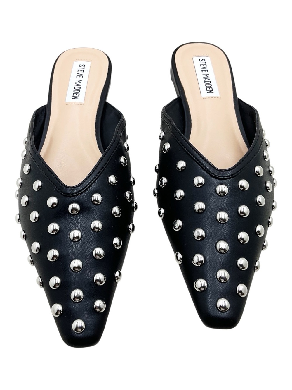 🆕{Steve Madden} Mayah Silver Studded Mules